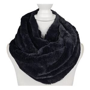 WESTLOOP WOMEN'S PLUSH INFINITY SCARF – DARK GRAY – SOFT FLEECE – COZY ACCESSORY